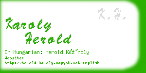 karoly herold business card